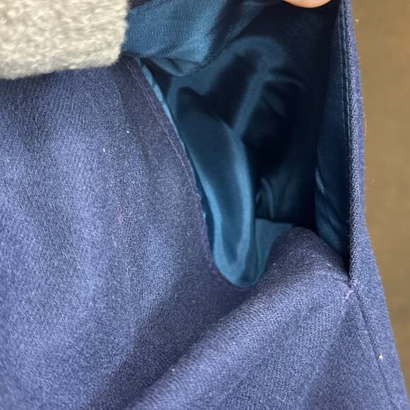 Pendleton Skirt Women's 14 Navy Blue 100% Wool Made In USA - Picture 8 of 11